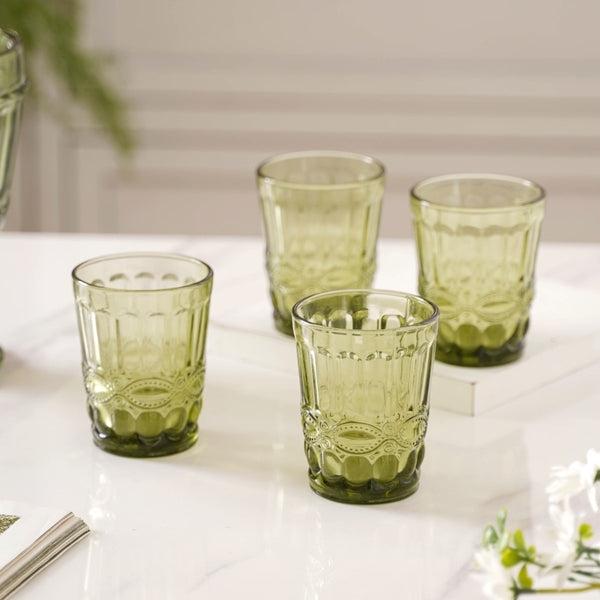 Green Water Cup Set of 4