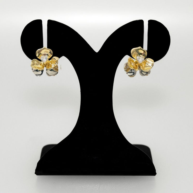 Floral Dual Toned Earrings