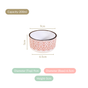 Baroque Ceramic Small Bowl Set Of 4 Pink 200ml