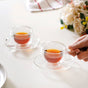 Chic Glass Cup And Saucer Set Of 4 100ml