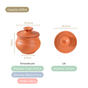 Earthen Clay Pot With Lid Set Of 2 650ml