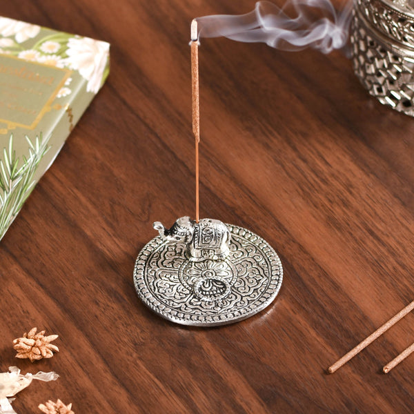 Elephant Incense And Dhoop Holder With Incense And Cones Box