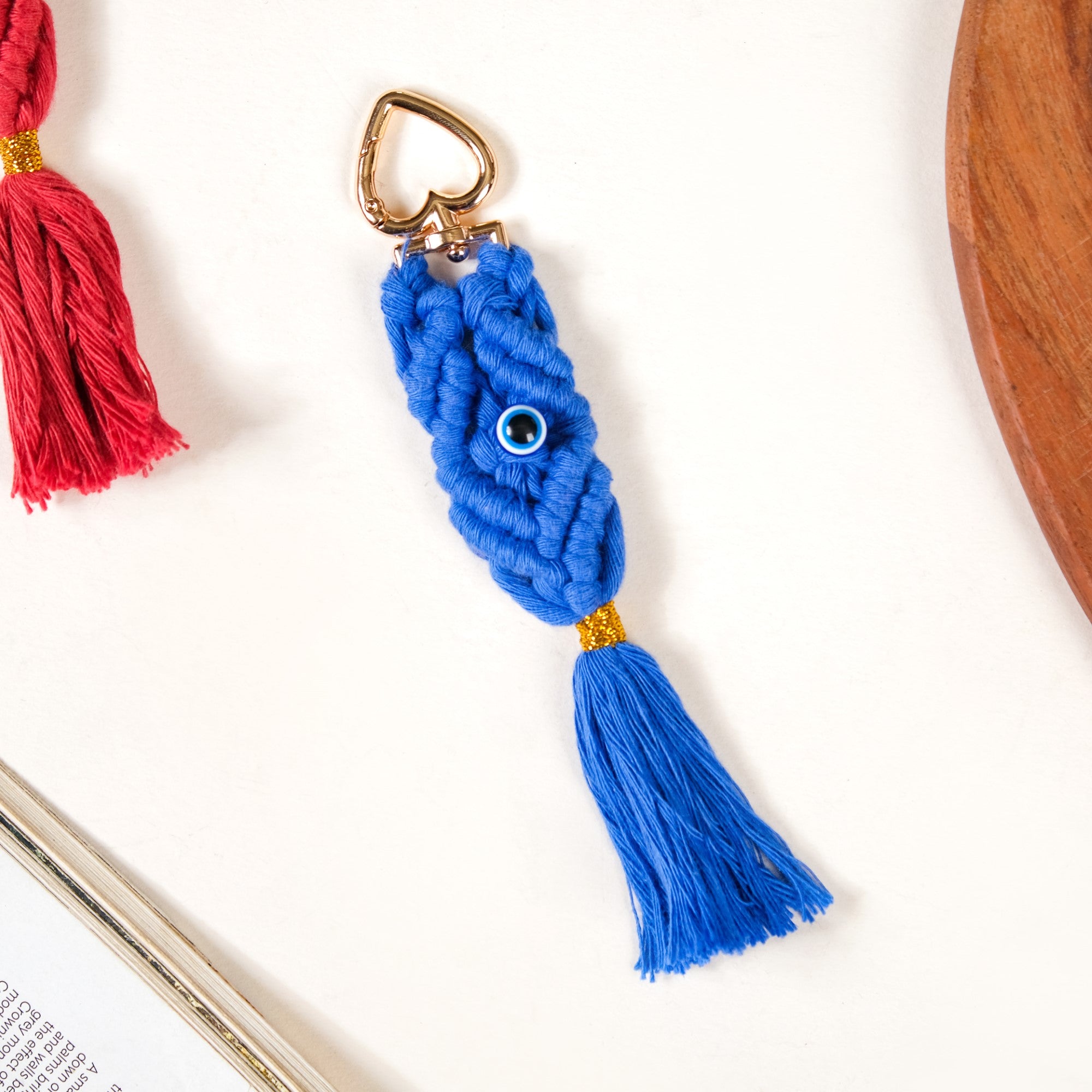 Macrame Evil Eye Keychain Set Of 4 Online - Premium Keychain