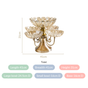 Multilayer Decorative Glass Bowls With Stand