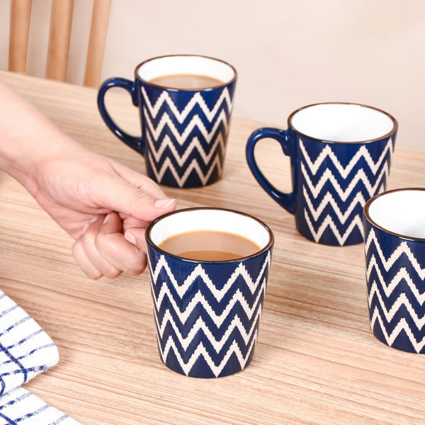 Oscilla Tea Cup Set Of 6 Navy 250ml