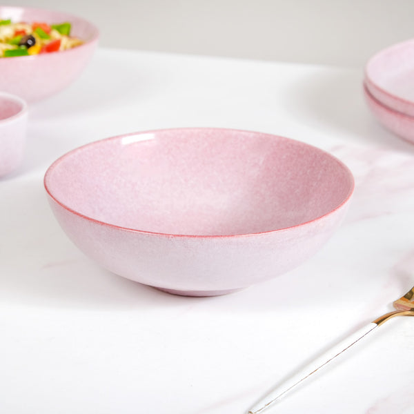 Sera Ceramic Large Serving Bowl Set Of 2 Pink 1000ml