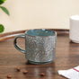 Leaf Embossed Ceramic Tea Cup Set Of 4 250ml