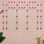 Vibrant Pink Floral Wall Hangings Set Of 15