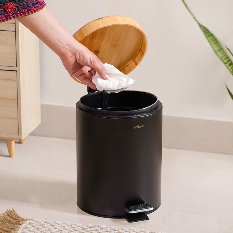 Modbin Dustbin With Detachable Bucket Black 5000ml