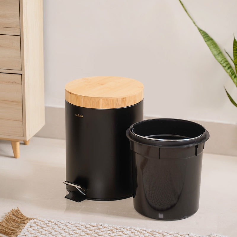 Modbin Dustbin With Detachable Bucket Black 5000ml