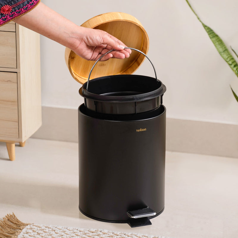 Modbin Dustbin With Detachable Bucket Black 5000ml