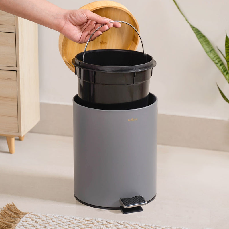 Modbin Trash Can With Detachable Bucket Grey 5000ml