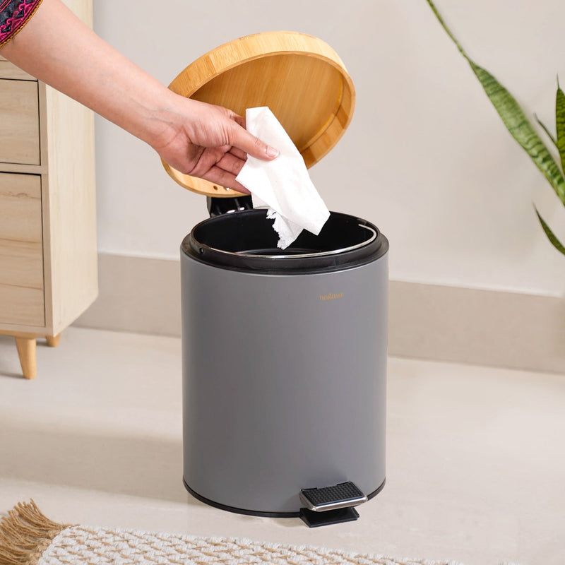Modbin Trash Can With Detachable Bucket Grey 5000ml