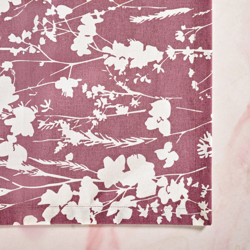 Dusty Mauve 6 Seater Pure Cotton Runner 185x35cm