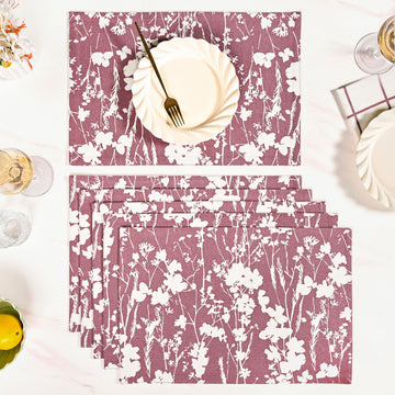 Dusty Mauve Cotton Placemat Set Of 6