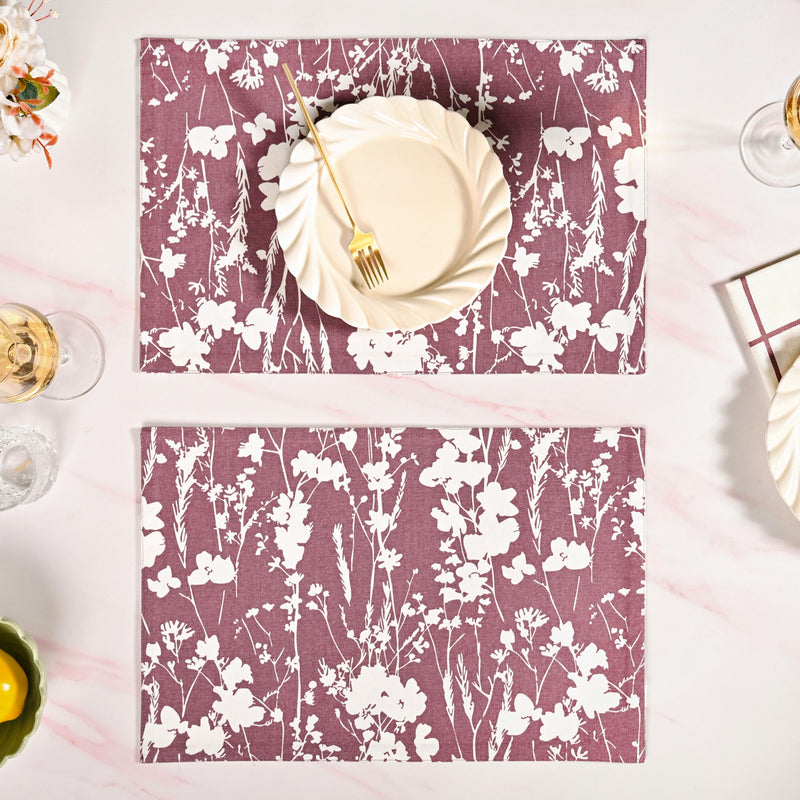Dusty Mauve Cotton Placemat Set Of 6