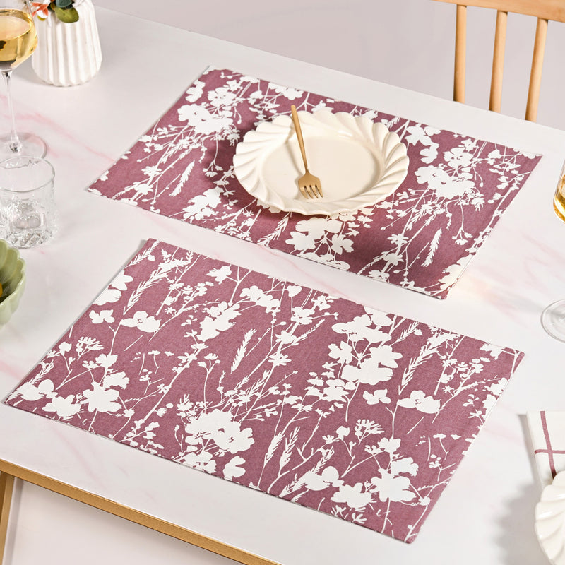Dusty Mauve Cotton Placemat Set Of 6