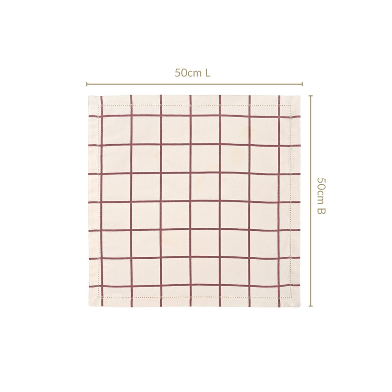 Dusty Mauve Pure Cotton Table Napkin Set Of 6