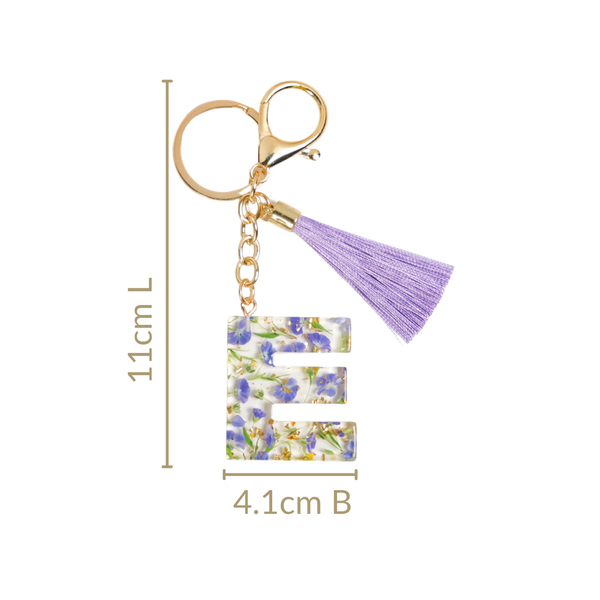 Eternal Bloom E Keychain With Tassel