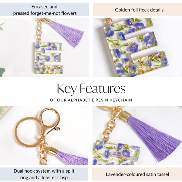 Eternal Bloom E Keychain With Tassel