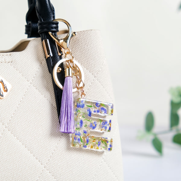 Eternal Bloom E Keychain With Tassel