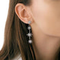 Starry Night Stone Studded Silver Earrings