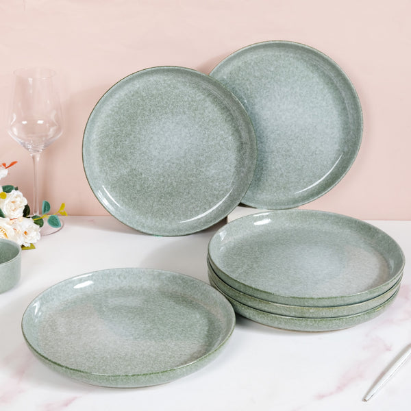 Sera Ceramic Dinner Plate Set Of 6 Sage Green 10 Inch