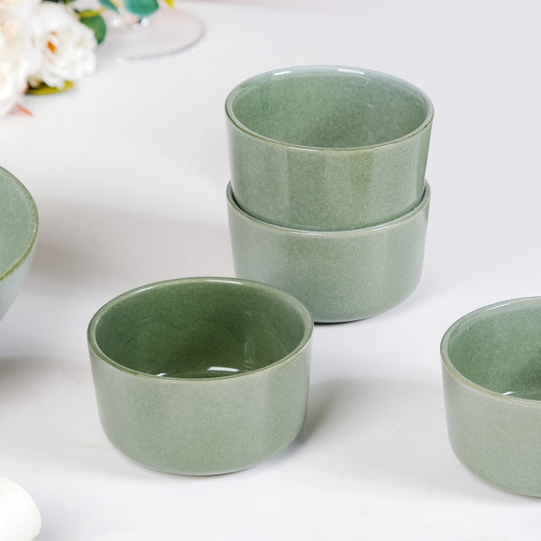 Sera Set Of 6 Round Ceramic Small Bowl Sage Green 200ml