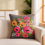 Eclipse Flora Cotton Embroidered Cushion Cover 40x40cm