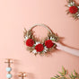 Festive Flower Wreath For Wall Decor - Eco-Friendly Flower Wreath, Wall Decor Wreath, Sustainable Floral Wreath, Decorative Flower