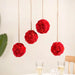 Eco-friendly Wall Hanging For Home Set of 4 Red