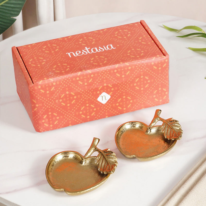 Eden Harvest Shiny Trinket Tray Set Of 2