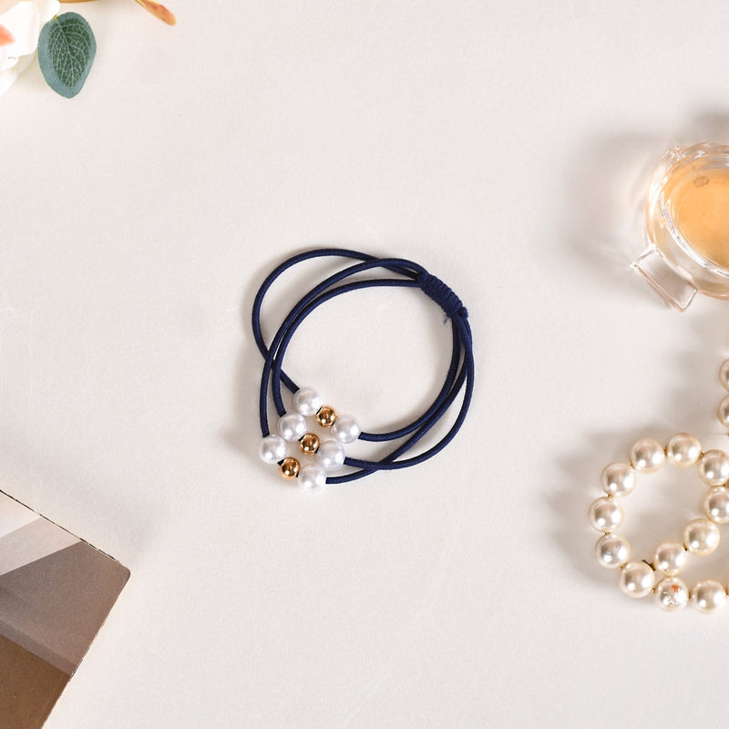 Knotted Faux Pearl Scrunchie Set Of 5