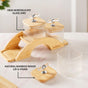 Elegant Airtight Jars With Stand Set Of 4 300ml
