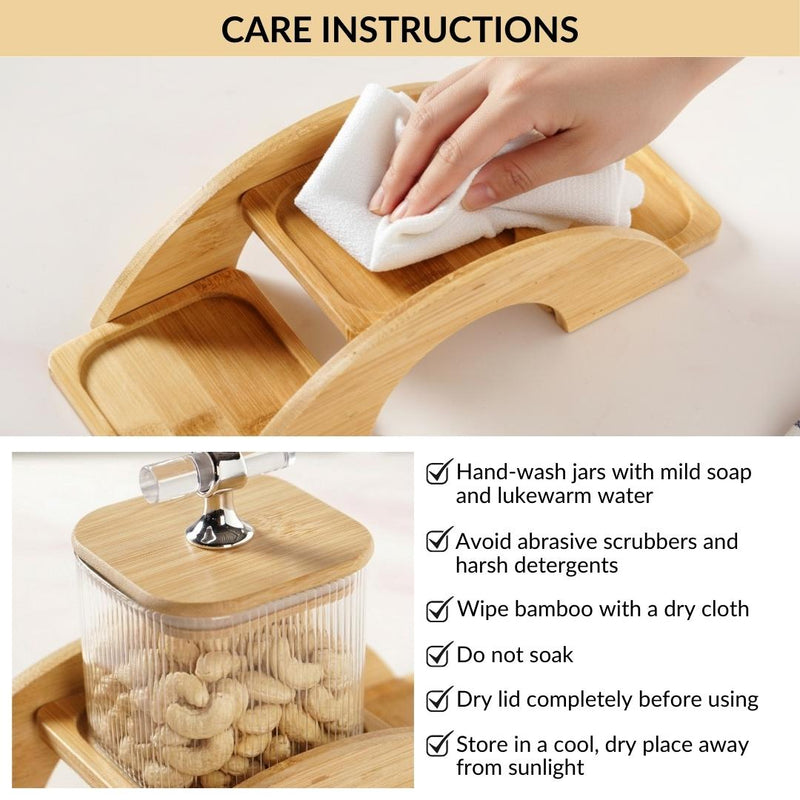 Elegant Airtight Jars With Stand Set Of 4 300ml