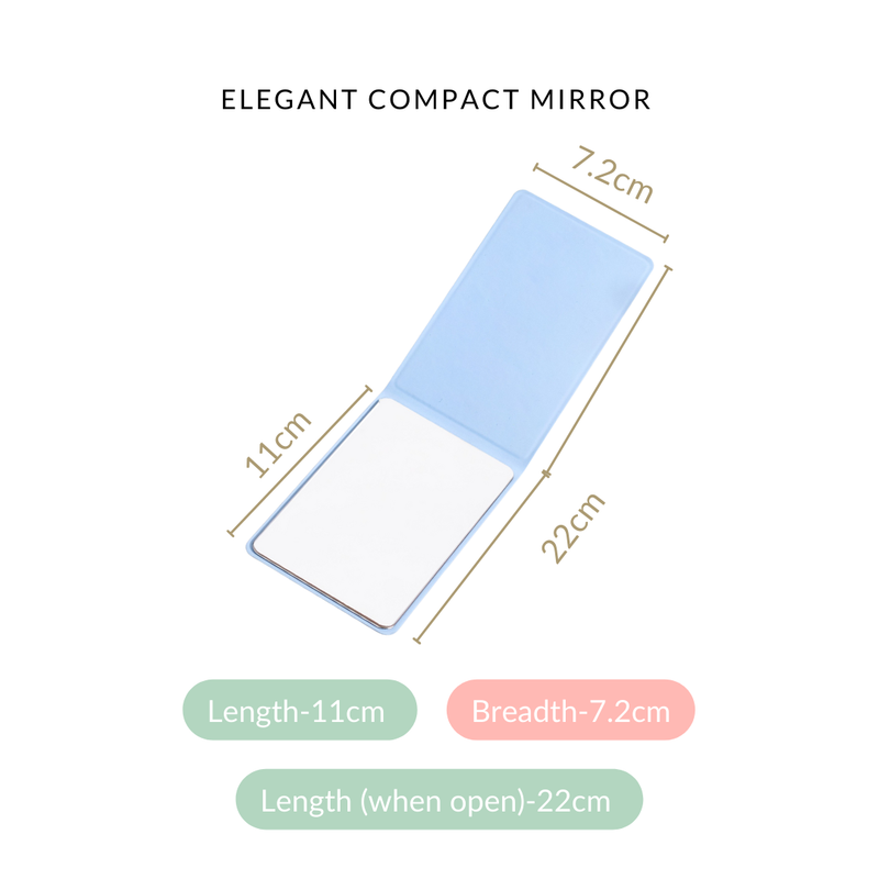 Elegant Compact Mirror Sky Blue - Elegant Compact Mirror, Sky Blue Mirror, Stylish Compact Mirror, Blue Compact Mirror, Decorative Mirror