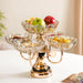 Decorative Glass Bowls With Rotating Metal Stand