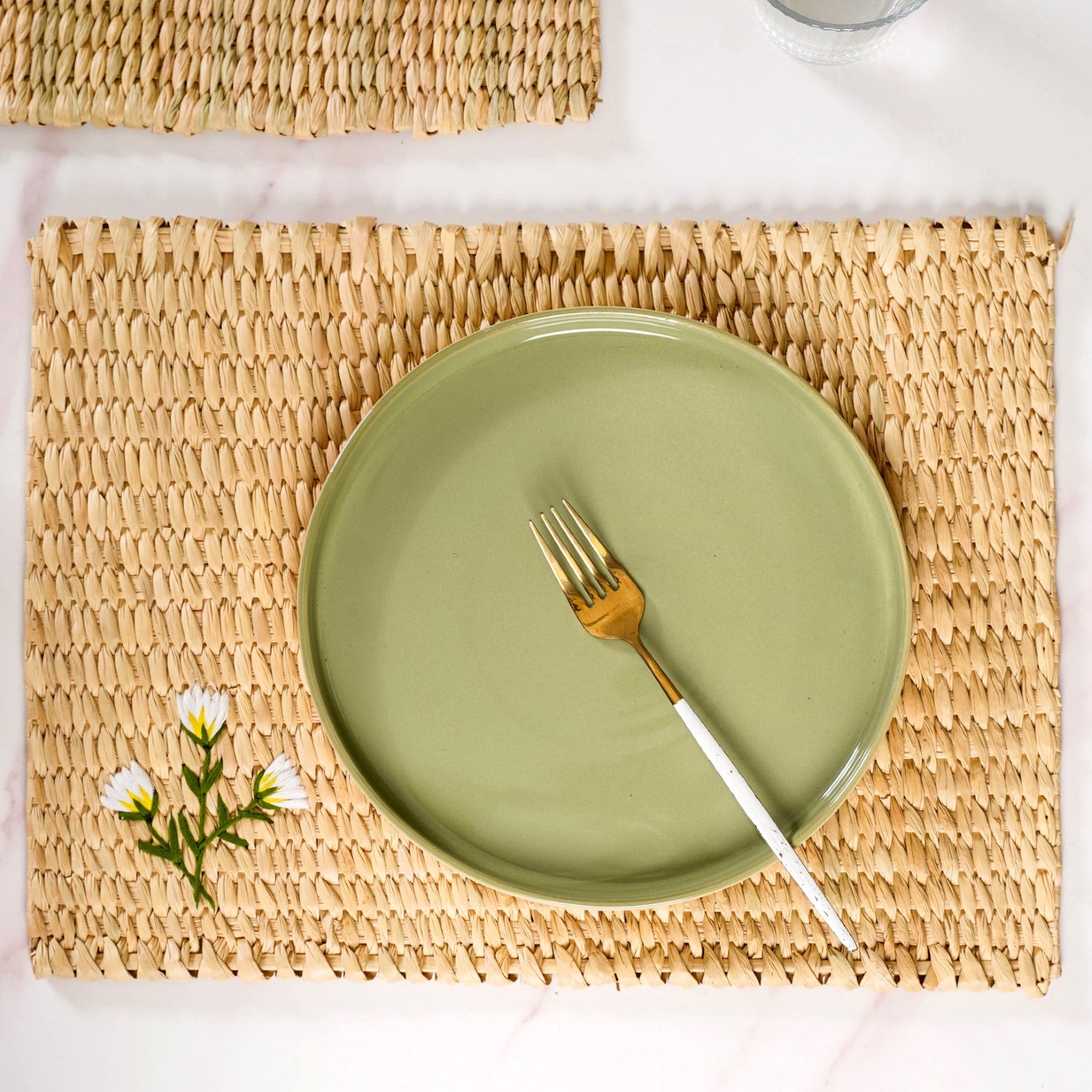 Handwoven Rectangular Kauna Table Mat Set Of 2 Online - Premium Table ...