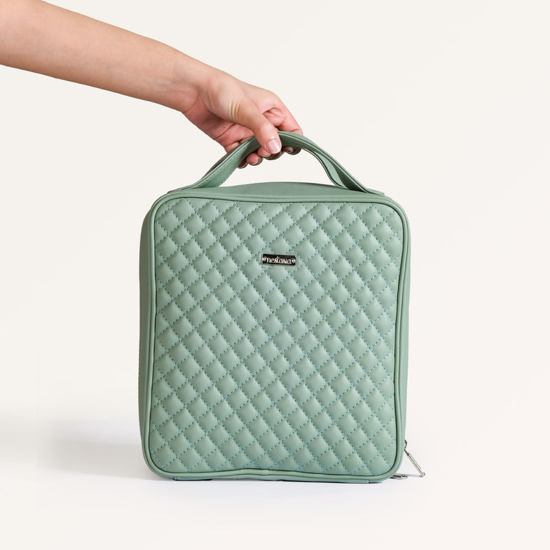 Mint Green Quilted Travel Organiser Set Of 4