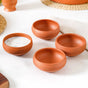 Ring Engraved Terracotta Dessert Bowls Set Of 4 250ml - Dessert bowls, terracotta bowls, dessert bowls set, earthen bowls