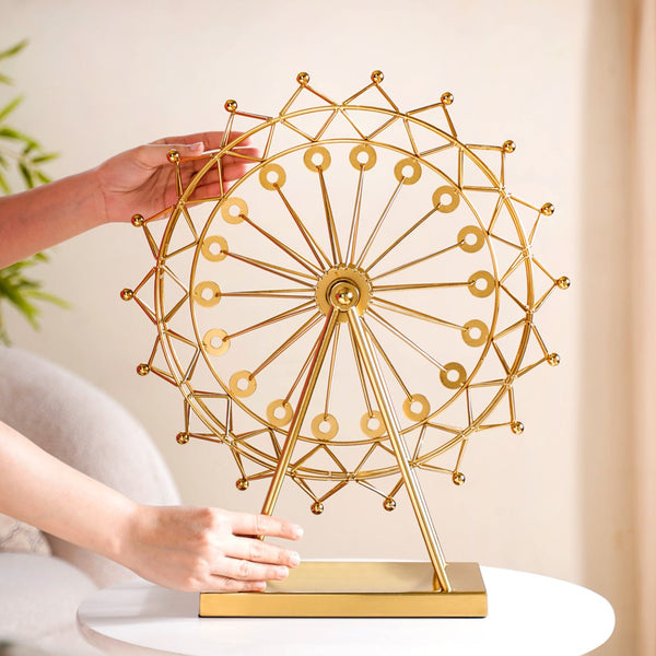 Rotating Ferris Wheel Large Metal Showpiece