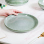 Pallor Ceramic Dinner Plate Set Of 6 Green 10 Inch