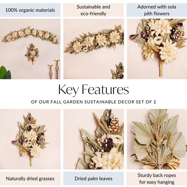 Sustainable Dried Flowers Decor Set Of 2