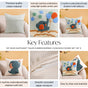 Elephant Tales Embroidered Cushion Cover Set Of 2 40x40cm 23