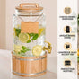 Embossed Glass Beverage Dispenser With Stand 7500ml
