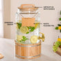 Embossed Glass Beverage Dispenser With Stand 7500ml