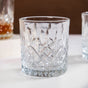 Embossed Heavy Base Old Fashioned Whiskey Glass Set Of 6 350ml