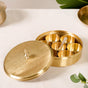 Embossed Pure Brass Masala Box Set Of 10