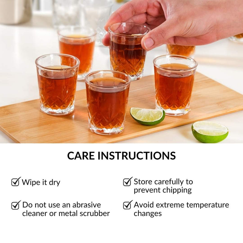 Embossed Shot Glass Set Of 12 55ml