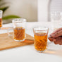 Swirl Glass Tulip Tea Cup Set Of 6 150ml